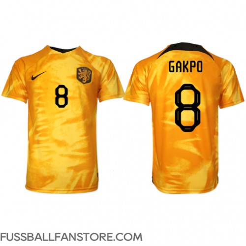 Niederlande Cody Gakpo #8 Replik Heimtrikot WM 2022 Kurzarm